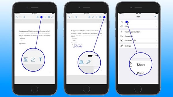 как подписать pdf на iphone