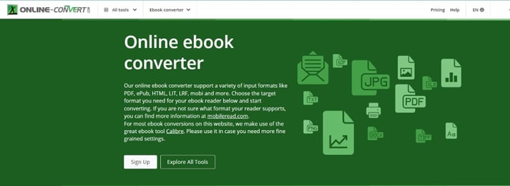 online ebook converter image header
