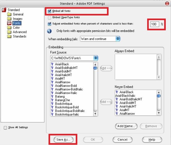 incrustar fuente en pdf con adobe