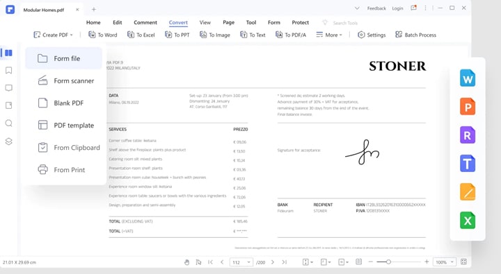 pdfelement interface