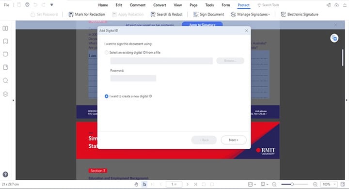 create a digital id on pdf