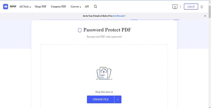 use hipdf password protect