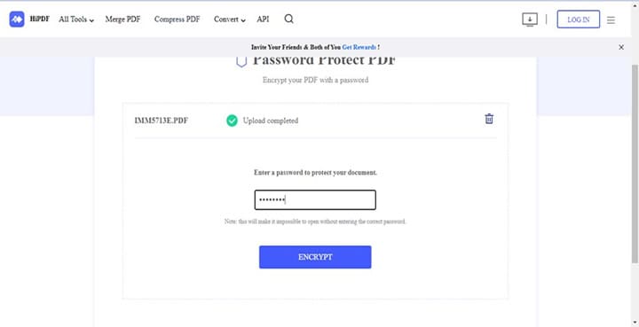 encrypt pdf password