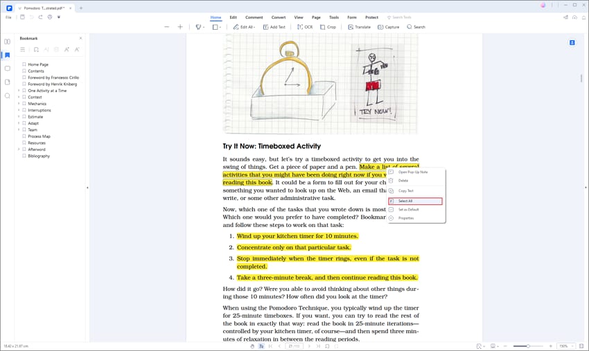 how to undo highlight in pdf