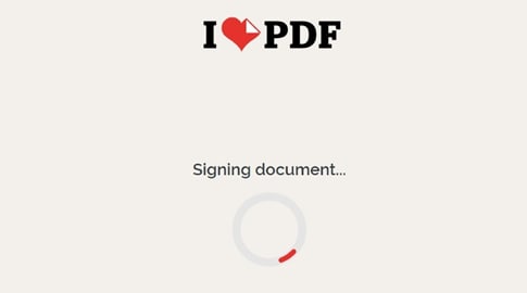 ilovepdf signing document