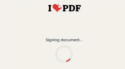 Подписание документа ilovepdf