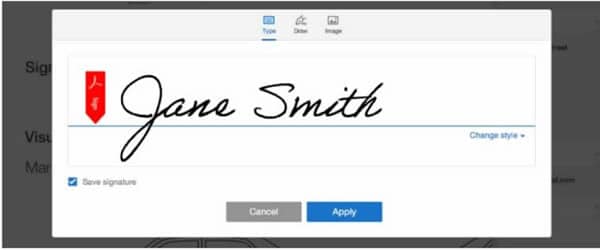 typing signature on adobe acrobat reader