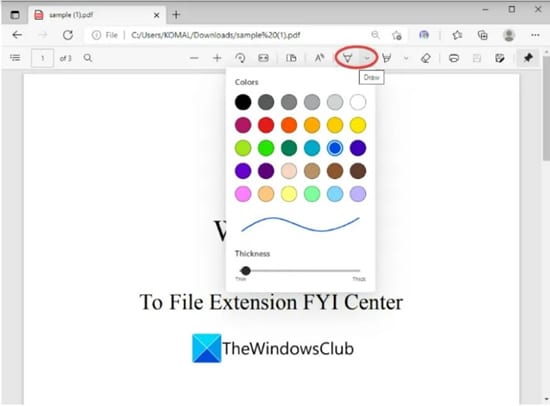  usar la herramienta de dibujo en edge