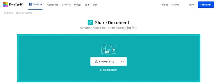 smallpdf share document