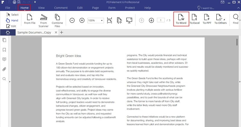 استيراد PDF إلى LibreOffice
