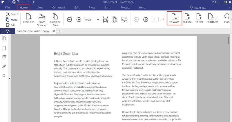 конвертировать pdf изображение в word