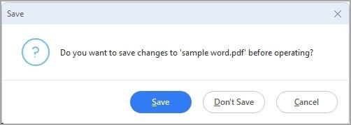 save pdf before operation