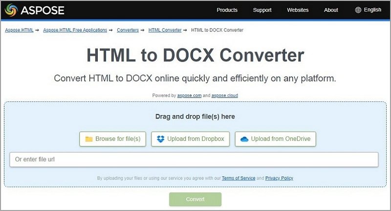 aspose html to docx converter