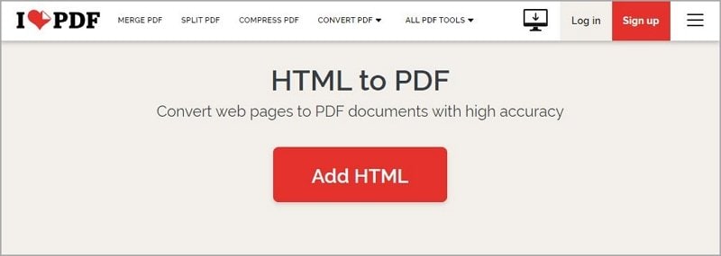 ilovepdf html to pdf converter