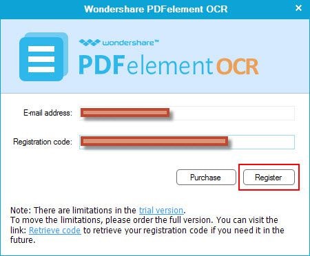 register wondershare pdfelement OCR