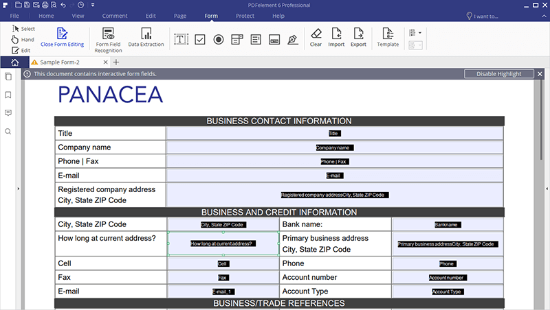 Create Fillable PDF Forms