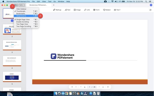 Anhang zu PDF auf Mac hinzufügen