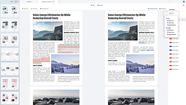 compare pdf files on mac