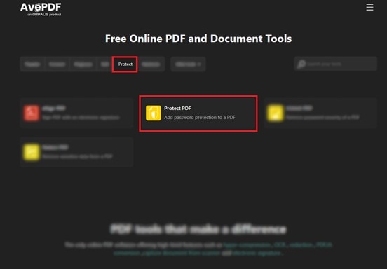 protect pdf tool
