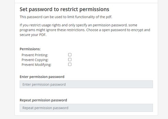 restrict permissions
