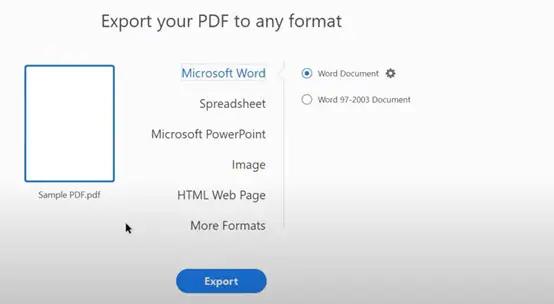 exporte seu pdf