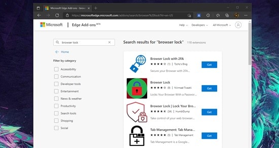 get extensions for microsoft edge