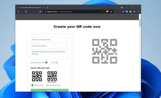 logaster creador de código qr