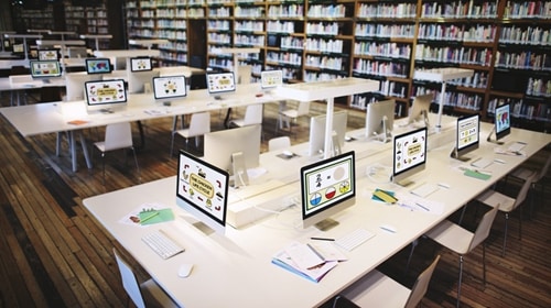 school library in the digital age