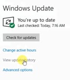 historial de actualizaciones de windows