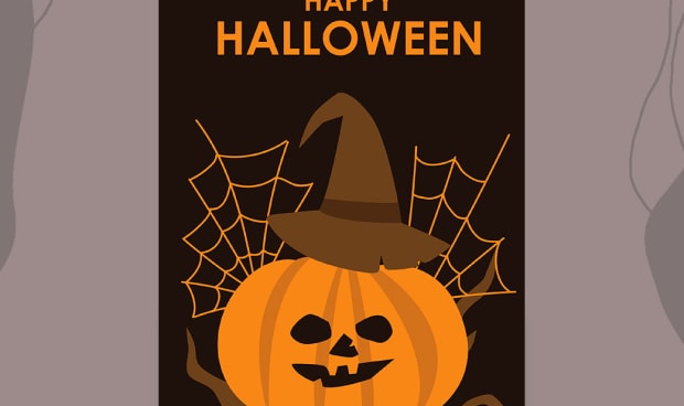 открытка на Хеллоуин
