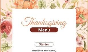 thanksgiving menu template