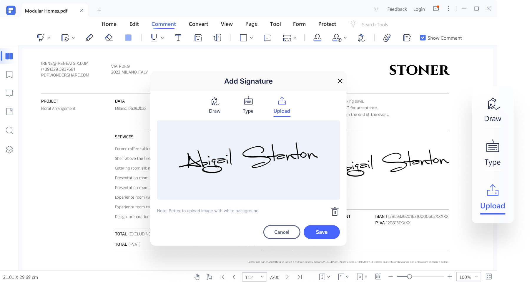 how to add signature image to pdf