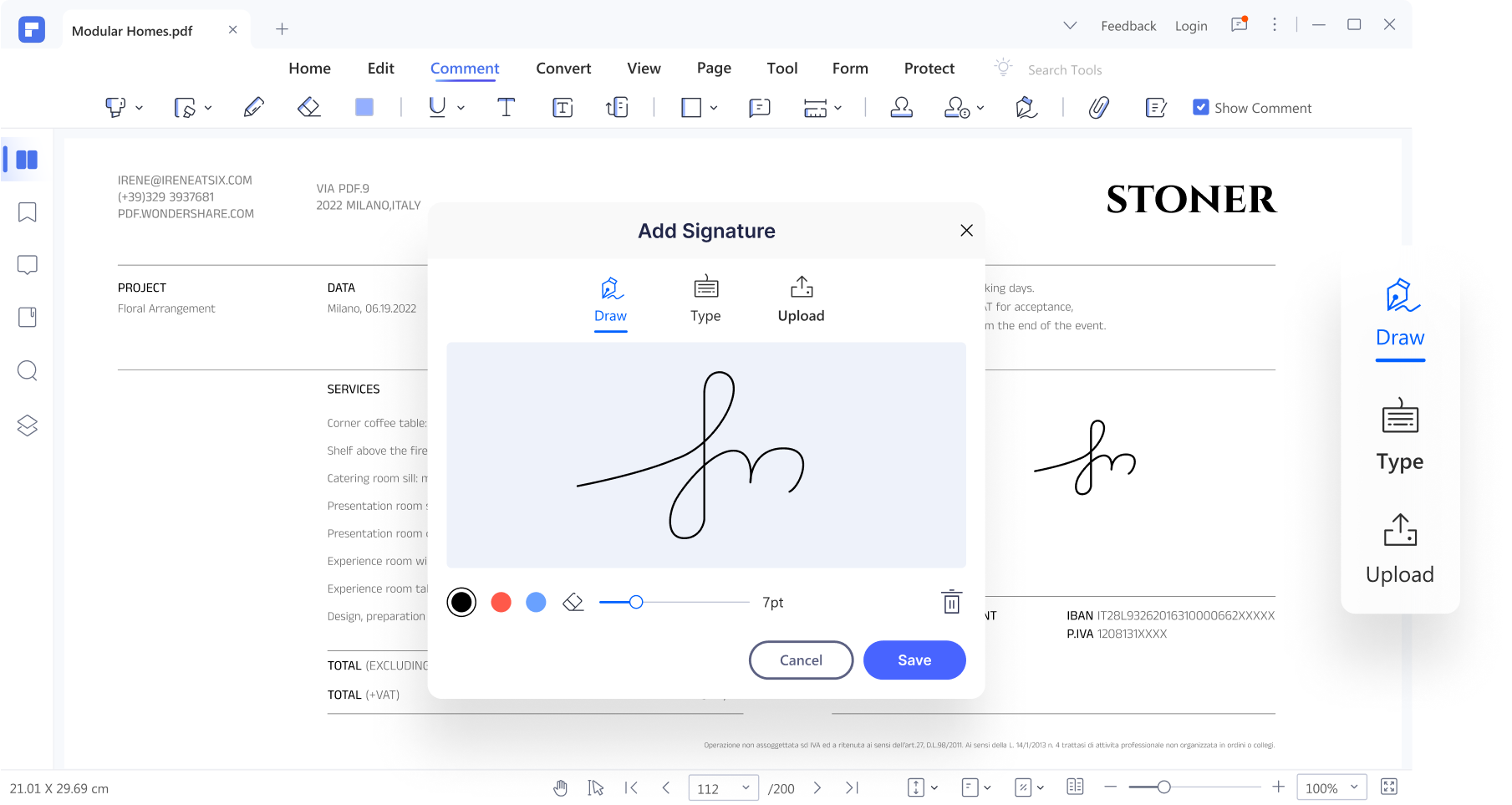 Create pdf signature file - makevere