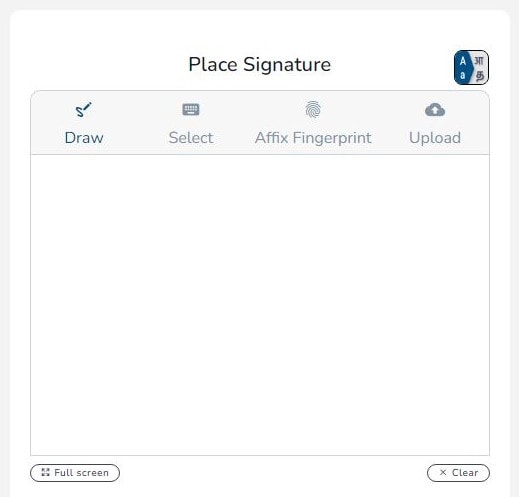 virtual esign signature window