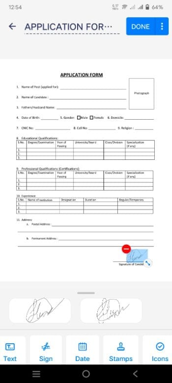 Signatur anpassen, Fill and Sign pdf