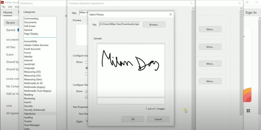 import signature image