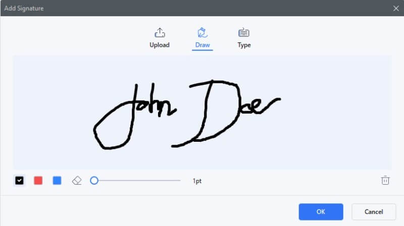 pdfelement draw signature