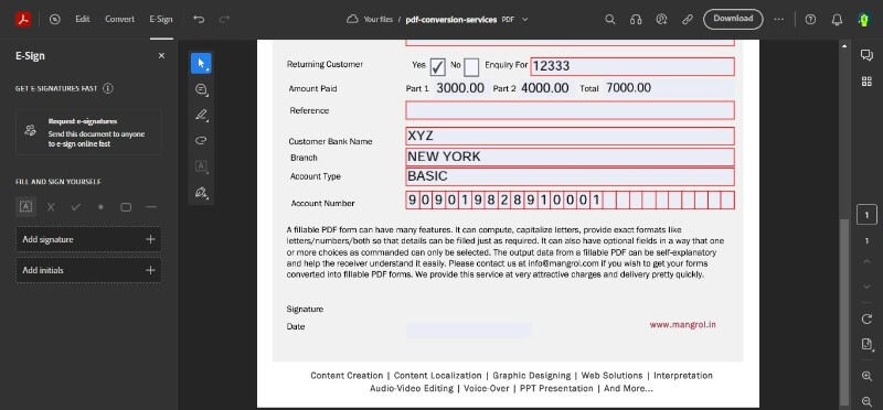 adobe добавляет подпись