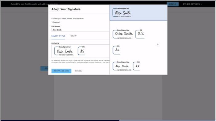 change signature options