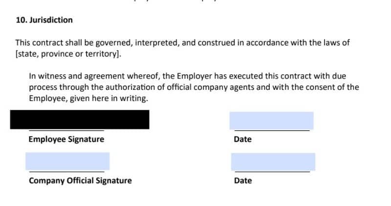 example of a redacted digital signature