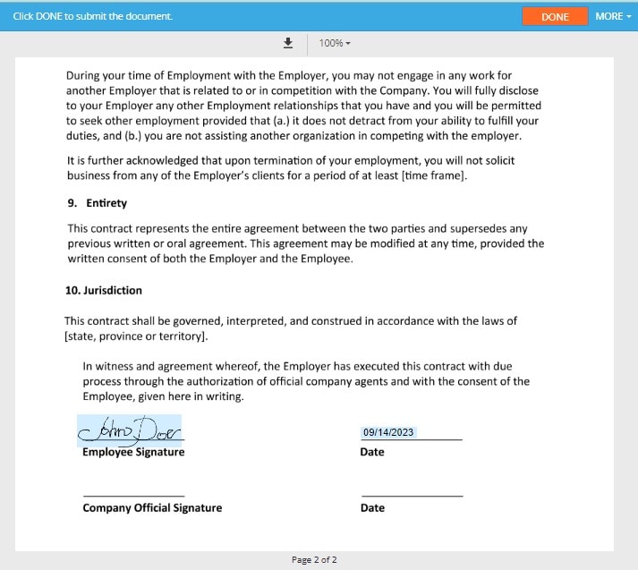 digisigner fill out document