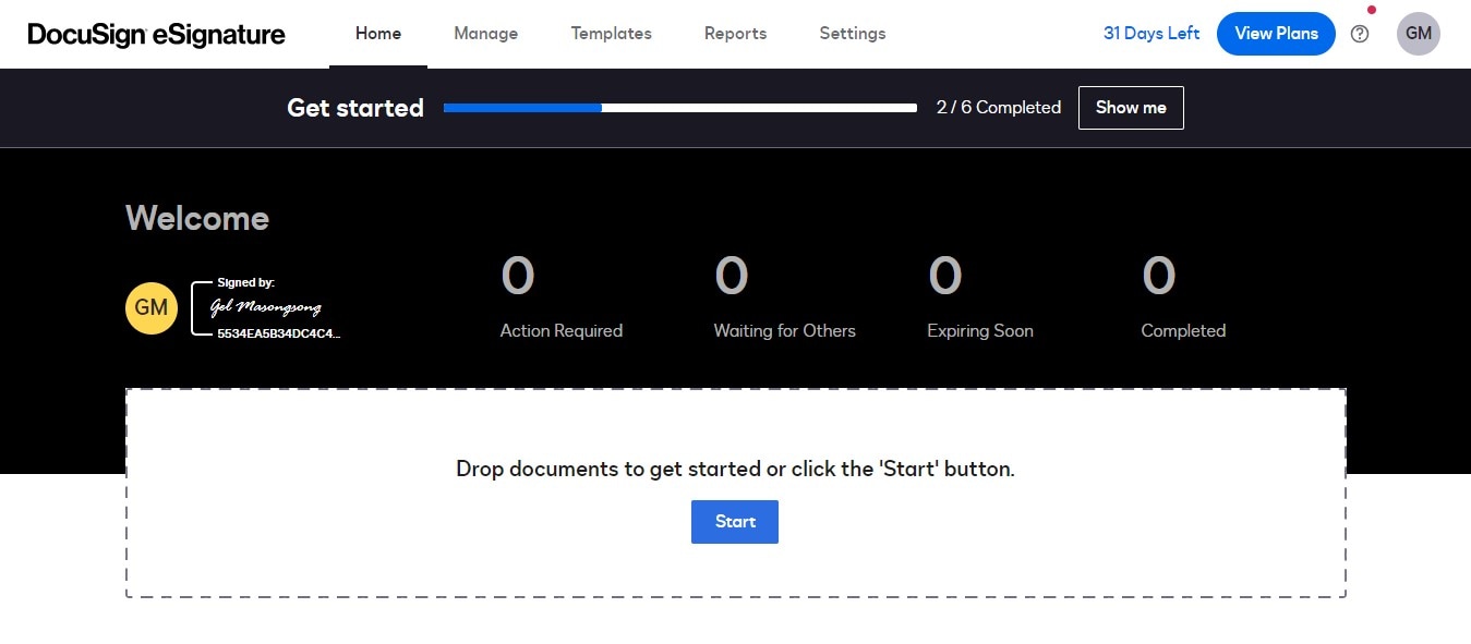 docusign interface