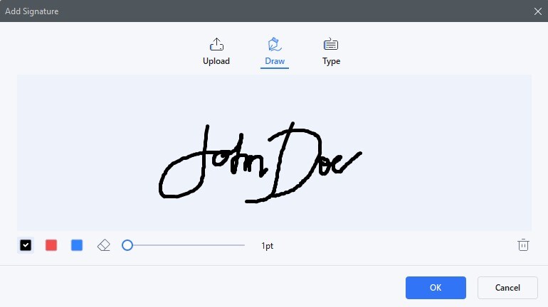 pdfelement add signature