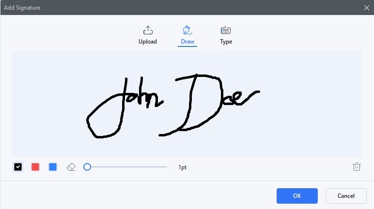 pdfelement dessiner signature