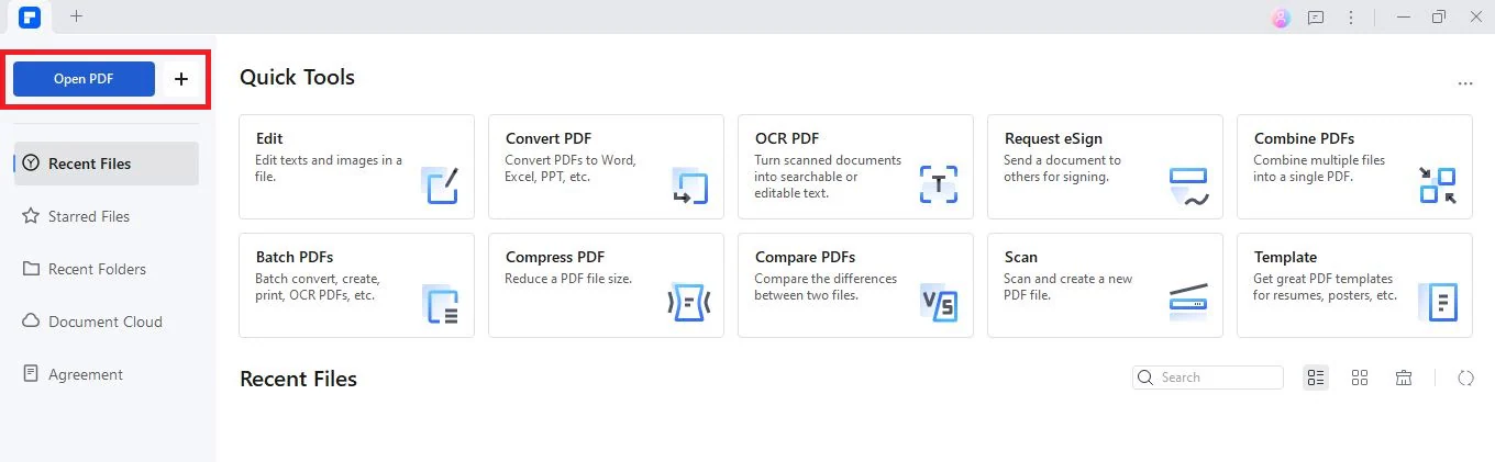 интерфейс pdfelement