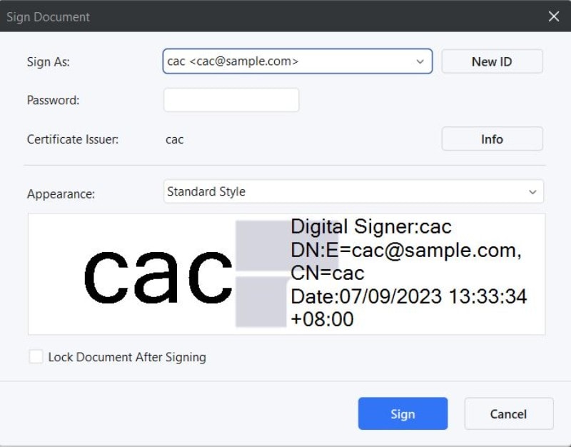 selecting the cac digital certificate