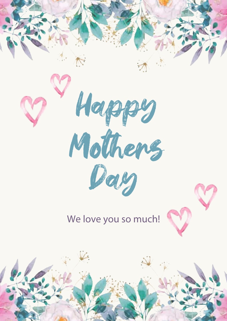Happy Mother's Day! Create Heartfelt Mother's Day Printable Cards with ...