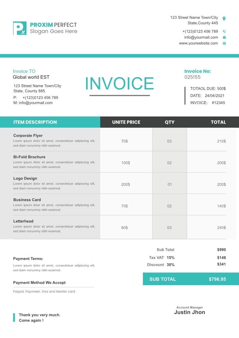freelancer invoice templates