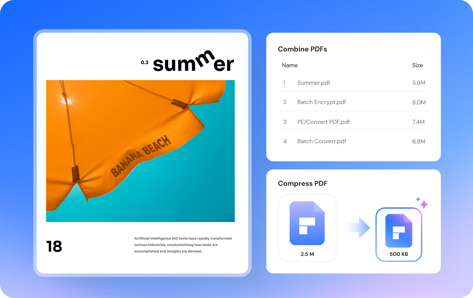 fusionner et compresser pdf