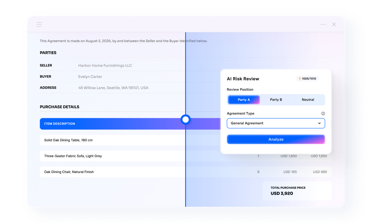 Run AI Contract Risk Review